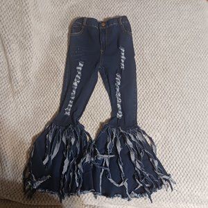 Girls Boutique denim flare jeans wore one time each. Size 8-9
